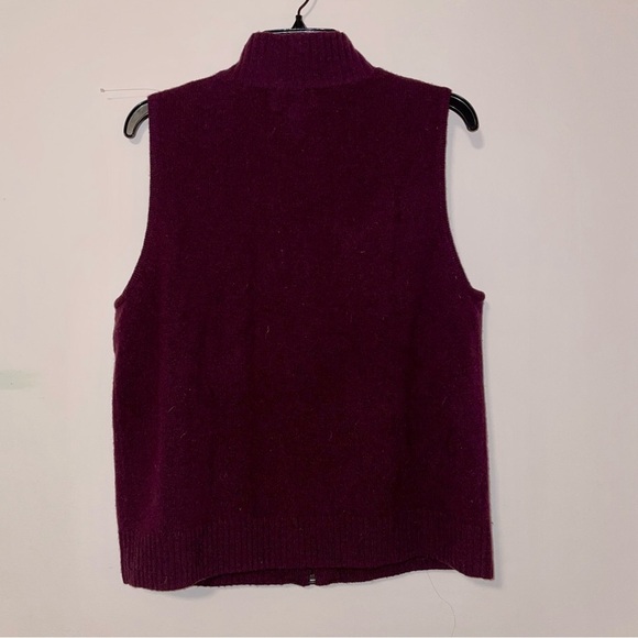 Pendleton Lambs Wool Full Zip Cable Knit Sweater Vest Size Large - Picture 5 of 5